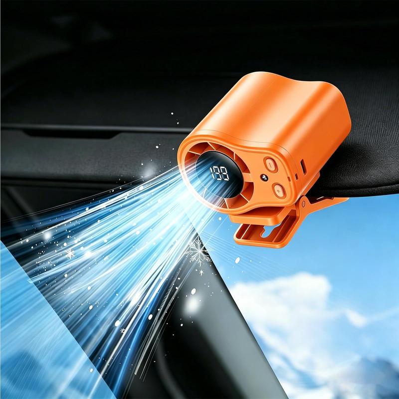 Portable Car Clip Fan 360 Degree Rotatable 100 Speed Wind USB Rechargeable Electric Fan Low Noise Mini Fan Clamp Anywhere