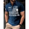 Flag Letter Print Collar Polo Shirt for Men, Slim Fit, Everyday Versatile
