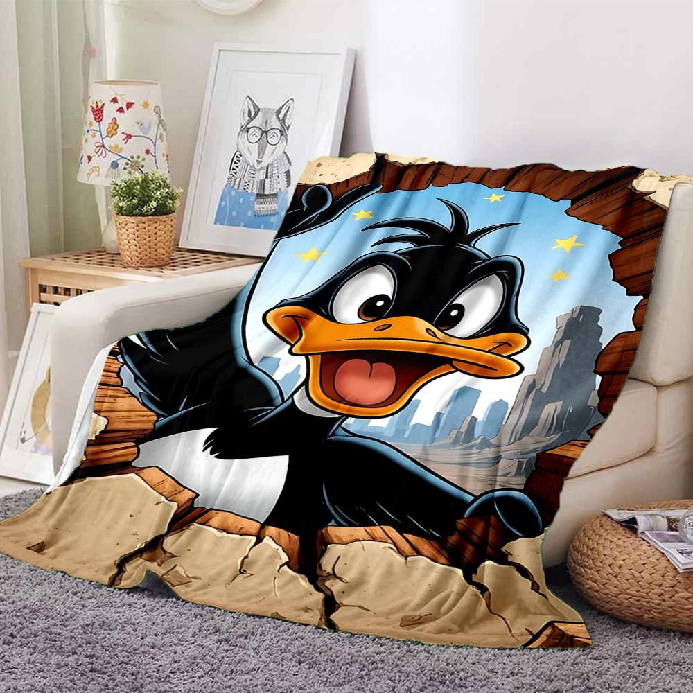 1pc Daffy Duck Flannel Throw Blanket Soft, Warm & Cozy for Couch, Bed, Office, and Travel Versatile All Season Gift, Christmas Present
