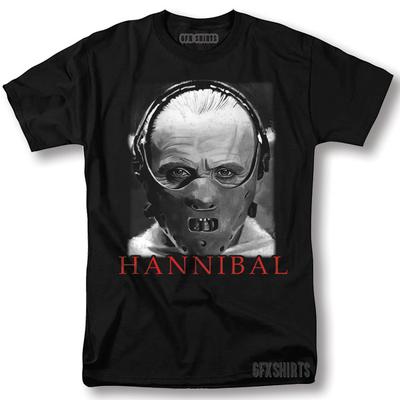 Hannibal Lecter Tişörtü Klasik Korku Filmi Vintage Grafik Tişört Unisex Tişört