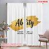 2pcs 2D Flat Printing Window Drapes Brushstrokes Polyester Without Electricity Family Party Use for New Year and Carnival Party