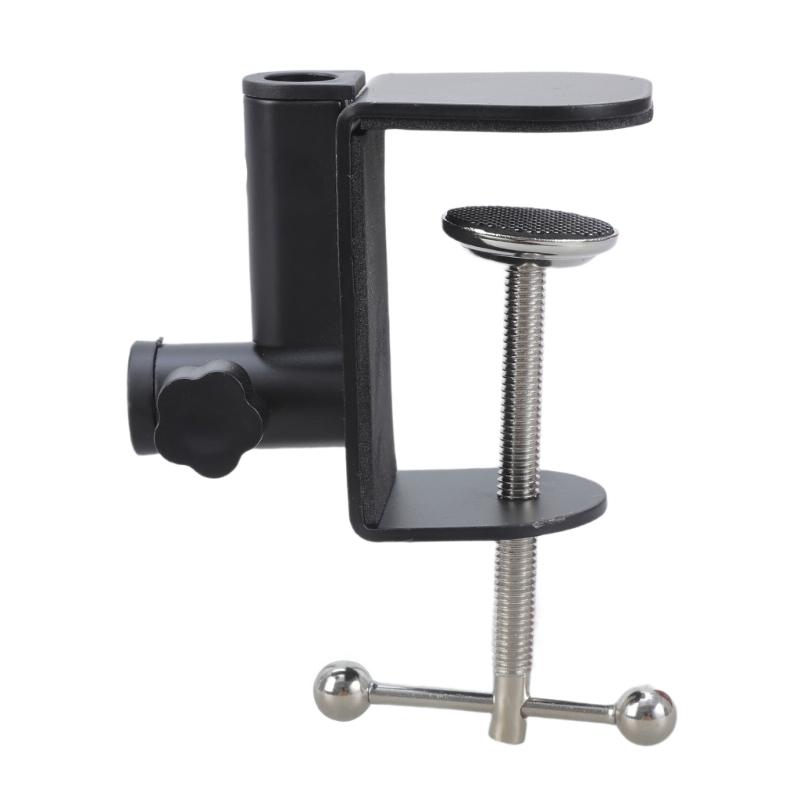 Morsetto Metallico Regolabile a Braccio Lungo Fissaggio da Scrivania per Lampade Tablet Strumento di Montaggio Sicuro su Tavolo Con Pad Uso Ufficio Camera da Letto