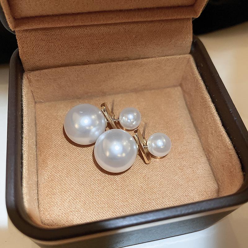 

Шикарные Минималистичные Геометрические Серьги-пусеты Серебристого цвета с Искусственным Жемчугом для Женщин