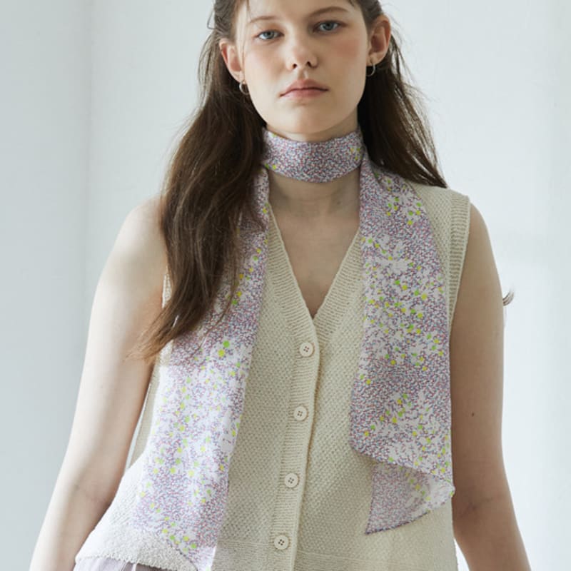 ANA MAISON Hide and Seek Long Petit Silk Scarf [PML-1421]