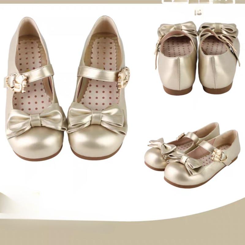 Women Shoes Sweet Cute Bow Flats Fashion Shallow Mouth Single Shoes Mary Jane Shoes Classic Round Head Lolita Shoe Zapatos Mujer