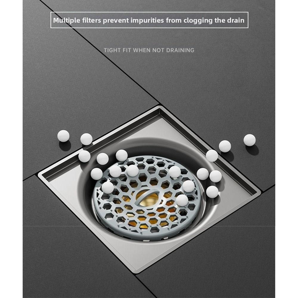 Anti-Odor Stainless Steel Floor Drain Dual Use Floor Hair Catcher Drain Valve Cover Bathroom