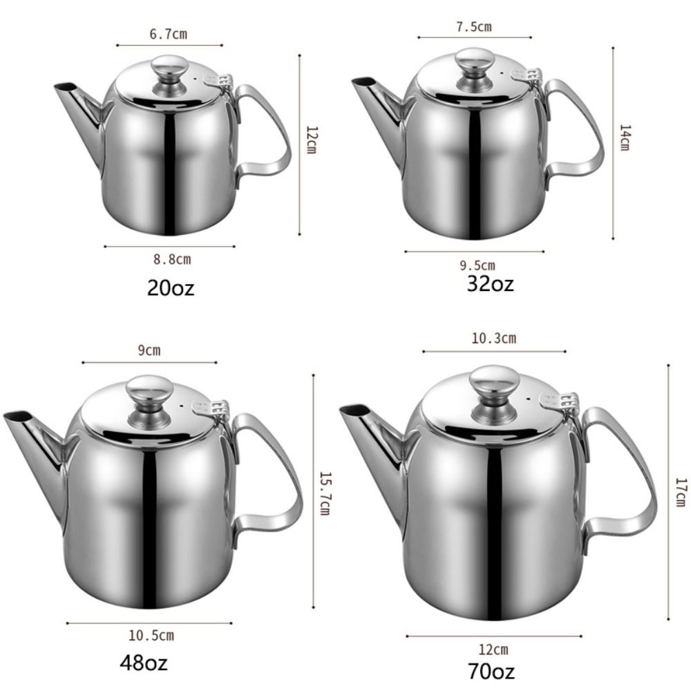 Short Spout Teapot Thickened Cold Kettle Oil Pot Stainless Steel Coffee Pot  Cafe