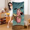 Cartoons C-Courage The Cowardly Dog Bath Towel Microfiber Soft Water Absorbing Breathable For Girl Kids Decorative Beach Towel