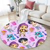 Huntrix Girl,Round Area Rug,Carpet Rug for Living Room Bedroom Sofa Playroom Decor,Non-slip Floor Mat