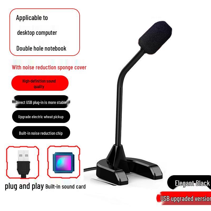 Desktop Streaming Microphone for Gaming, Voice Chat, and Live Recording with Sound Card