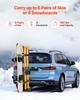 Klappbarer Ski- und Snowboardträger für die Anhängerkupplung, Passend für 50 mm Receiver, Trägt bis zu 6 Paar Ski oder 4 Snowboards, Verstellbarer, an der Anhängerkupplung montierbarer Träger für das Auto