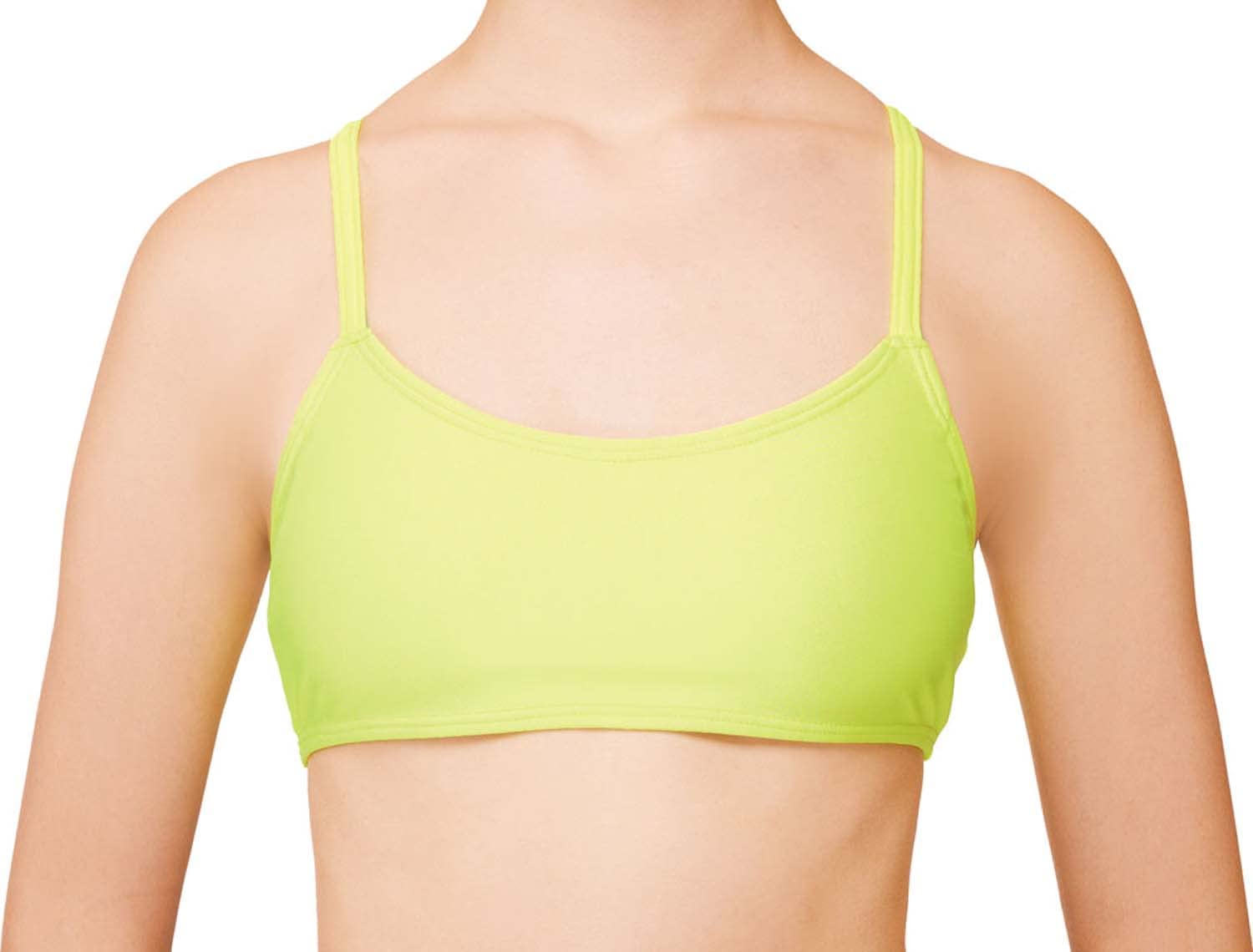 

Rhythmic Gymnastics Bra Top with Cup Available in Junior to Adult Luminous LMY JO 7055 [Sasaki] Pockets, Sizes, Yellow,