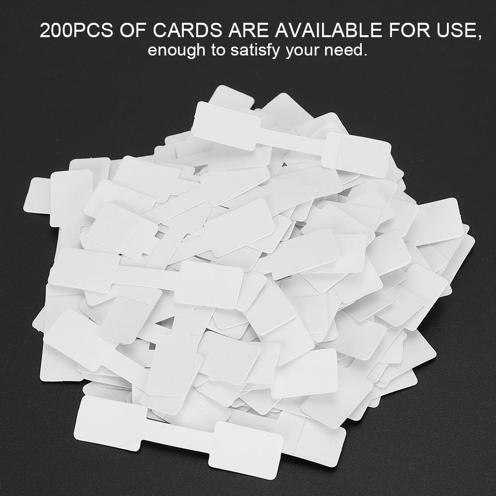 200 Stück Blanko Papier Preisetiketten Karte Ring Halskette Armband Schmuck Quadratische Anhänger DIY Handarbeiten