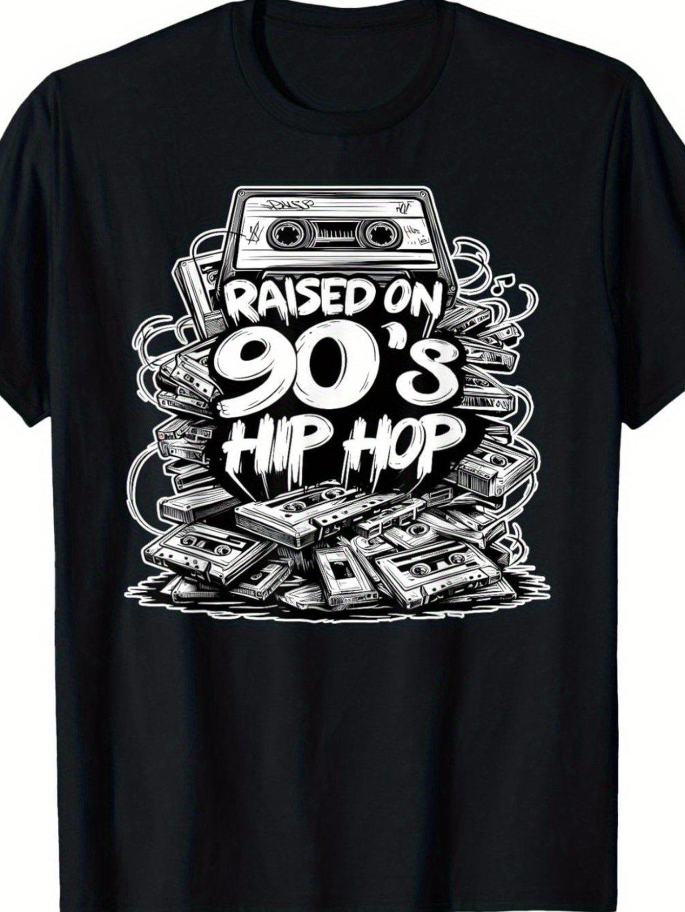 

Men s Retro 90s Hip-hop T-shirt Celebrates 90s Hip-hop with Retro Cassette Graffiti Design for Concerts and Daily Wear - Men ... S разноцветный
