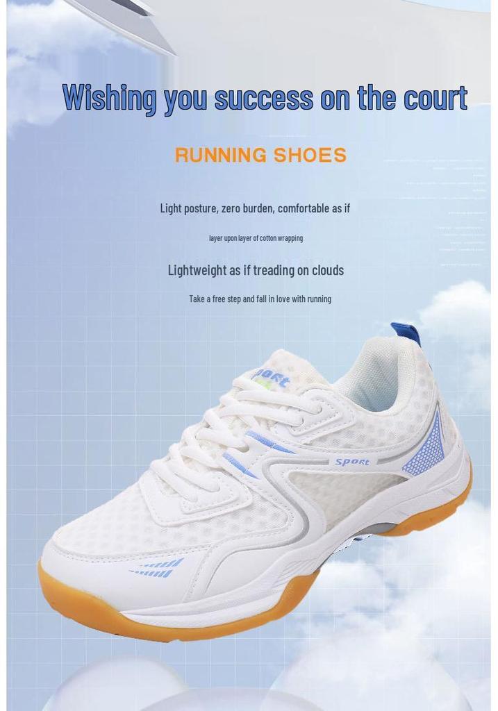 Summer Breathable Badminton & Tennis Shoes for Men & Women – Professional Training with Rubber Sole