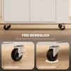 Rolling Kitchen Island with 3-Tier Spice Rack, Kitchen Storage Cart with Drawer and Towel Rack, White