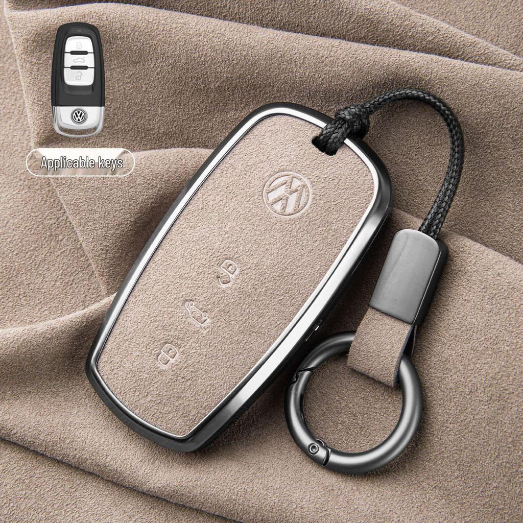 Premium Suede Key Cover for Volkswagen Phideon (2016-2021), Unisex Design