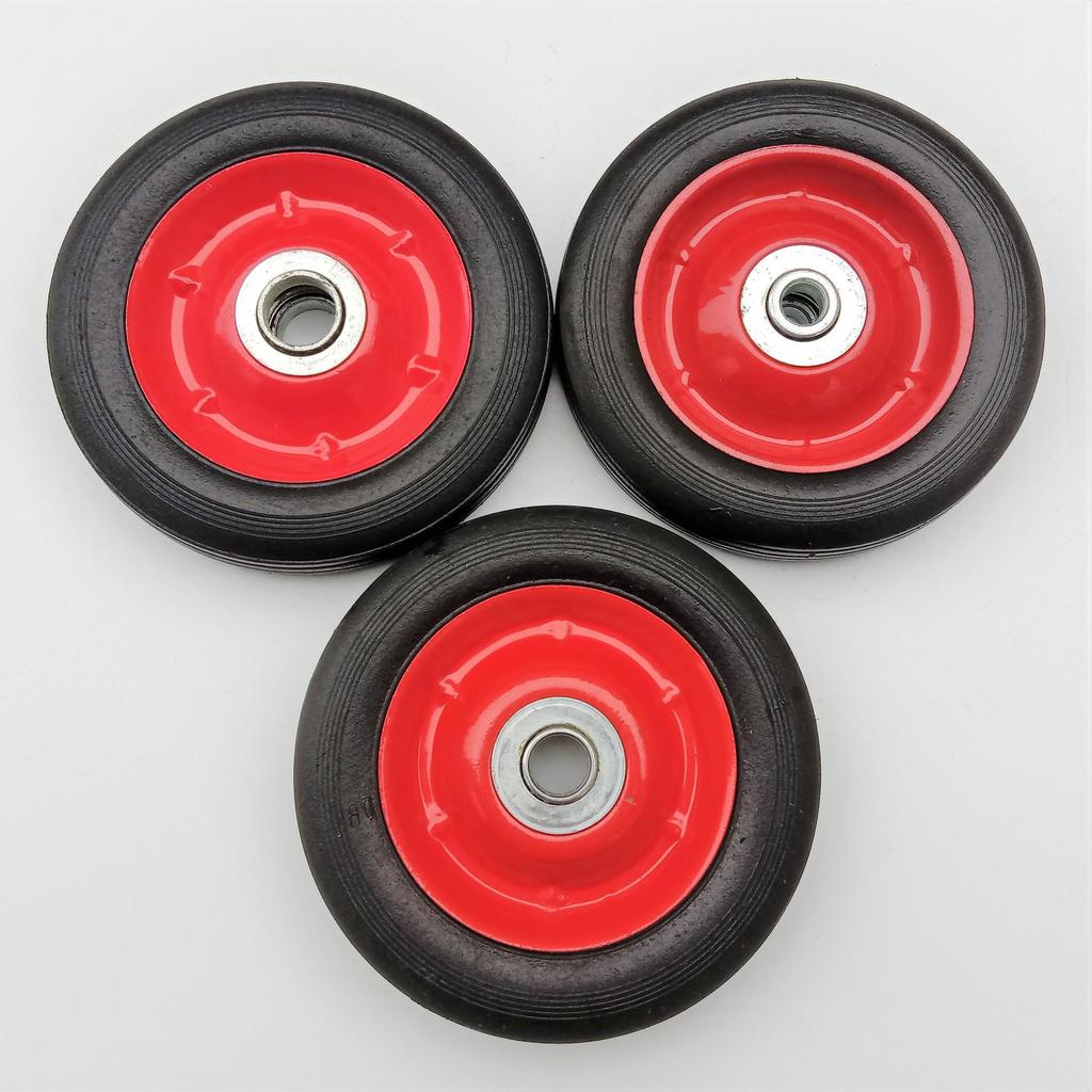 6-Inch Rubber Swivel Caster Wheel with Iron Core for Luggage Cart