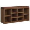 Shoe Bench Brown Oak Effect 103x30x48 cm Engineered Wood