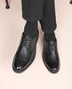 Red Dragonfly Men's Genuine Leather Soft Sole Brogue Shoes - Autumn/Winter Formal Style