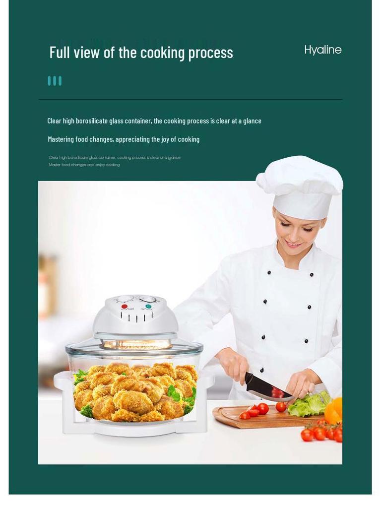 Friggitrice ad aria in vetro e forno a microonde alogeno 110V - Standard europei, britannici e americani