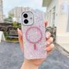 KEYSION Luxuxy Glitter Magnetic Phone Case for MagSafe for iPhone 12 13 14 Pro Max 14 Plus Soft TPU+PC Shockproof Back Cover