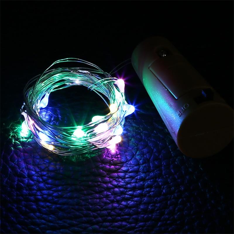 3.28FT 1M 10 LED Cork Shaped Copper Wire String Light Wine Bottle LR44 Battery Wine Bottle for Glass Craft Xmas Party Decoration