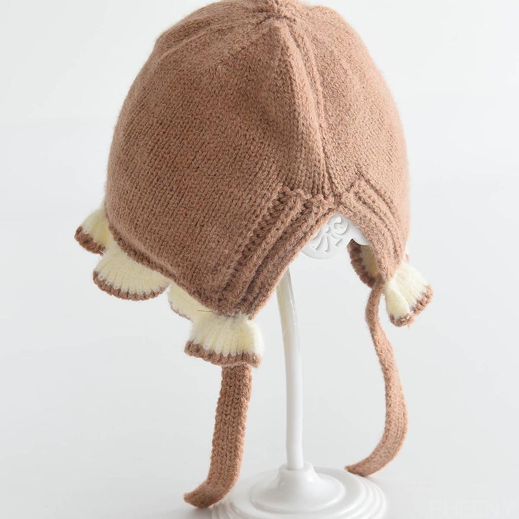 Entzückende winddichte Baby-Strick-Turbanmütze mit Kälteschutz
