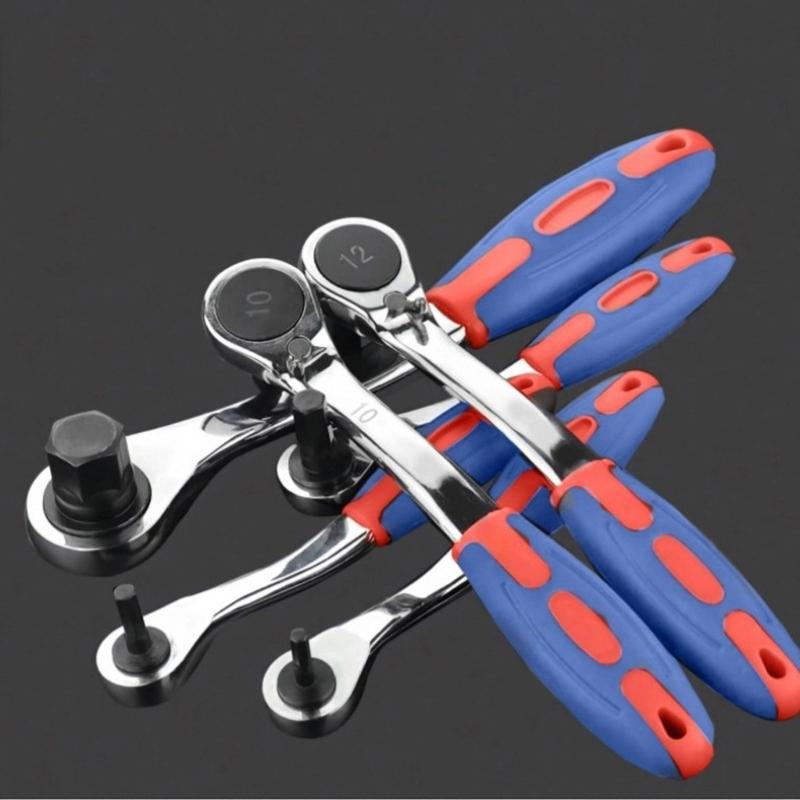 Mini Ratchet Wrench 72 Teeth Quick Socket Batch Head Ratchet Wrench Rod Screwdriver Bit Tool Wrench Repair Hand Tool