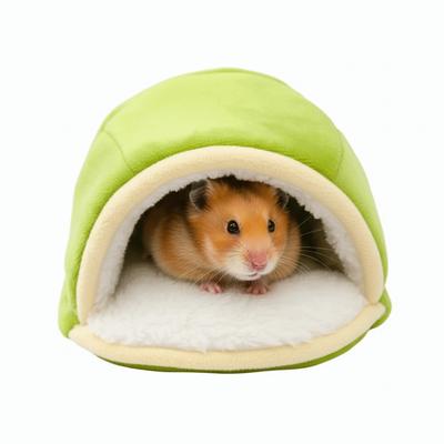 Creative Portable Hamster Warm Nest Washable Cozy Winter Bird Nest Soft Turtle Shell Shape Hamster Sleeping Bag for Golden Bear