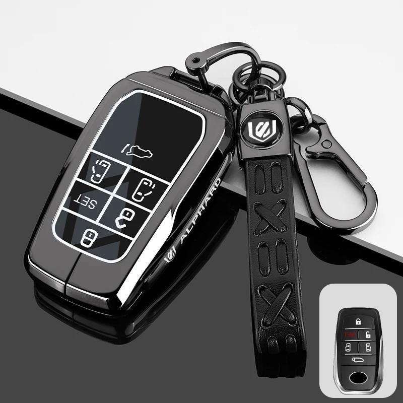 ANY1 Zinc Alloy Car Smart Remote Protector Car Key Case Cover Styling Accessories For Toyota Vellfire Alphard 30 Series Previa Tarago