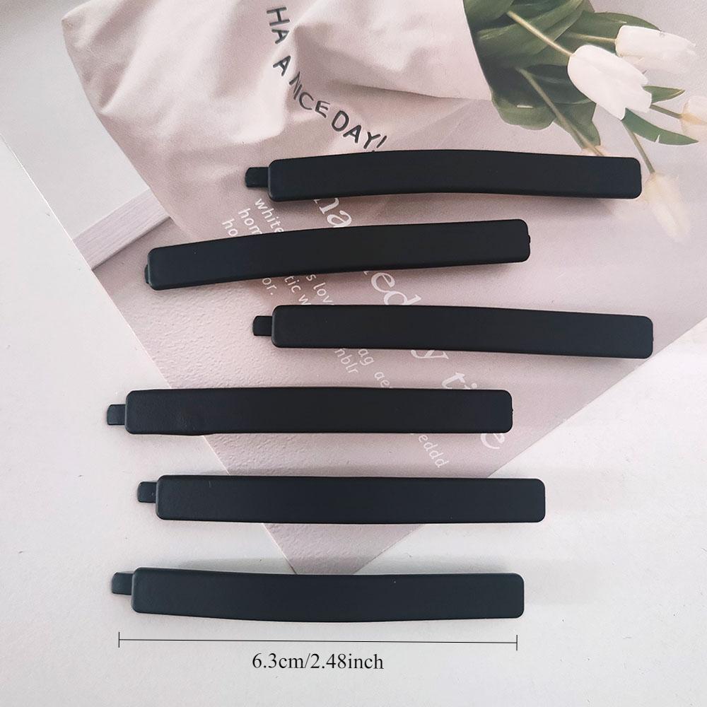 

6PC Korean Simple Style Solid Khaki Pink Color Matte Hairpin Hairgrip for Girls Women Sweetly Hair Side Clips Accessories