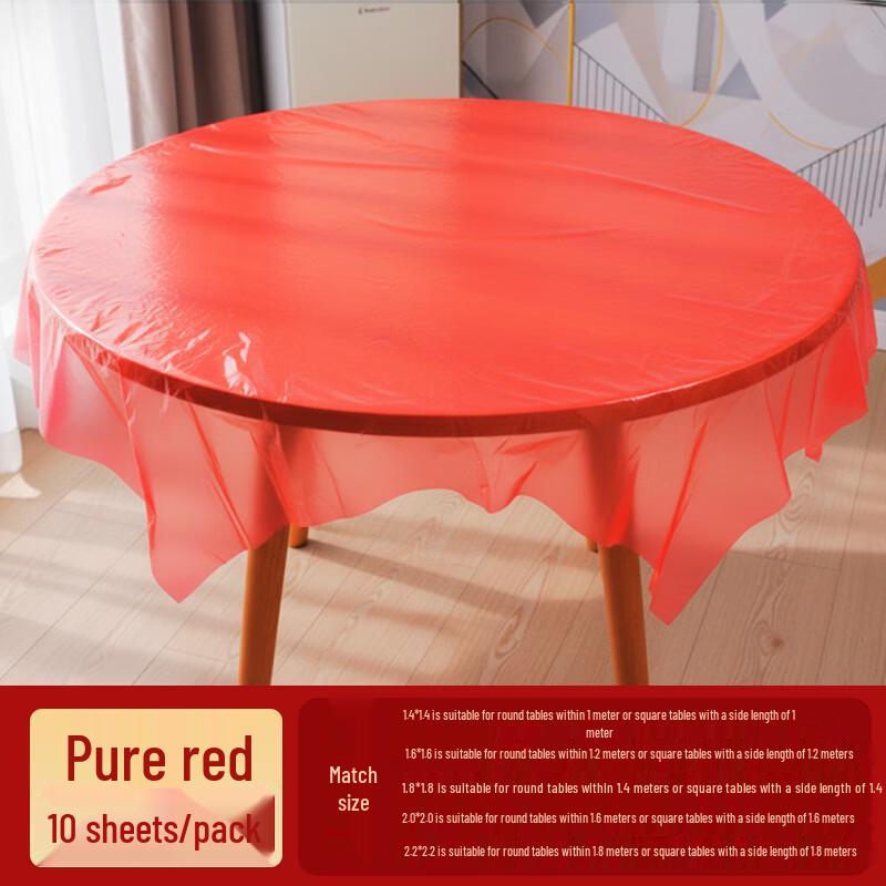 OEING Disposable Plastic Tablecloth 1.4m x 1.4m
