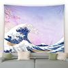 3D Chinese Ink Bamboo Tapestry Birds Red Flowers Mountain Water Natural Landscape Tapestries Dorm Living Room Wall Hanging Black