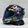 High-Definition Graphic Dynamic Dual R Full Face Motorcycle Helmet for Men Women City Commuting with Unique Artistic Designs