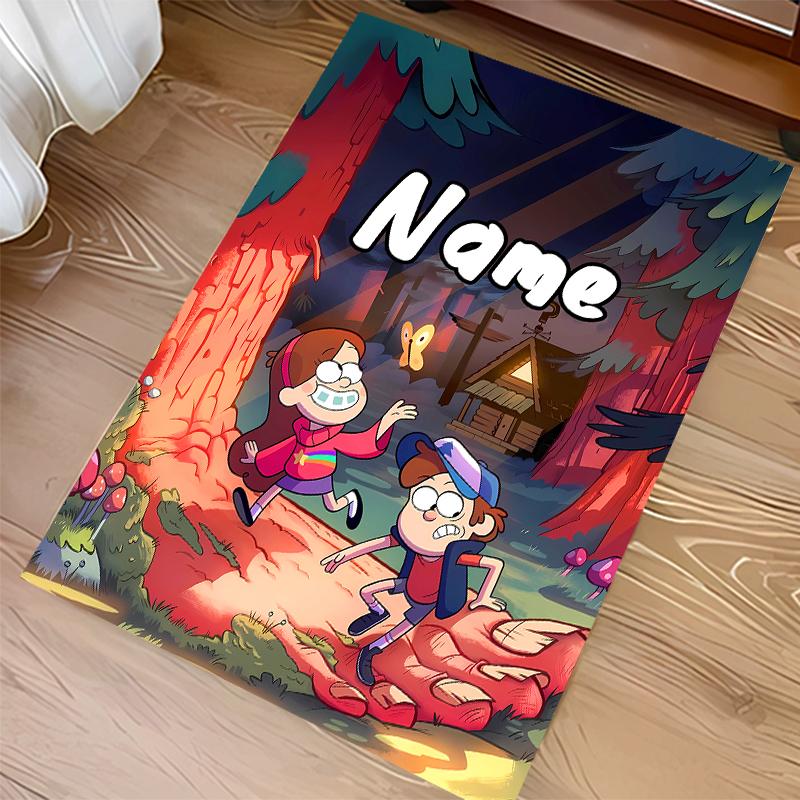 Custom personalization Gravity Falls Print Area Rug - Soft, Washable Non-Slip Indoor Mat,Living Room,Home&Office Decorative Rug