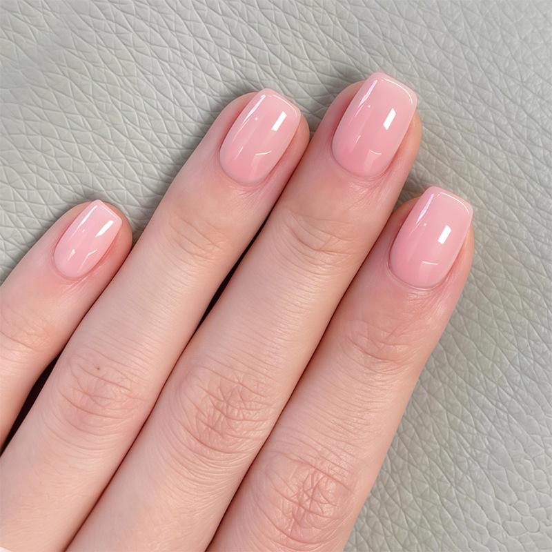 

Summer Nude Short Whitening Press-on Nails for Women – Sweet, Wearable Manicure