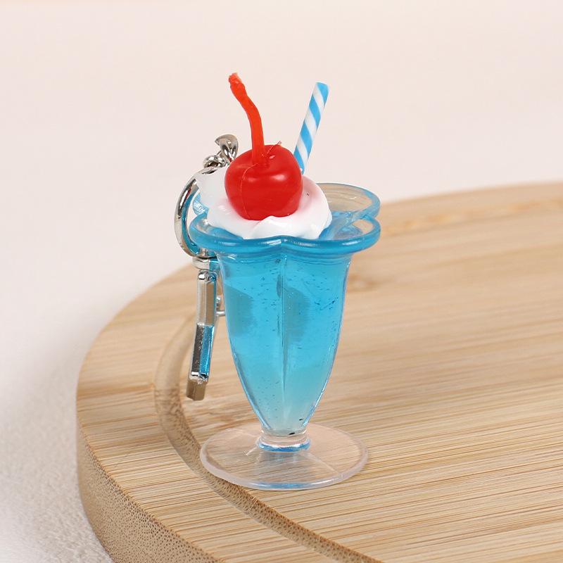 Kreativer Dessert & Getränke Schlüsselanhänger: Eiscreme & Getränkebecher Anhänger