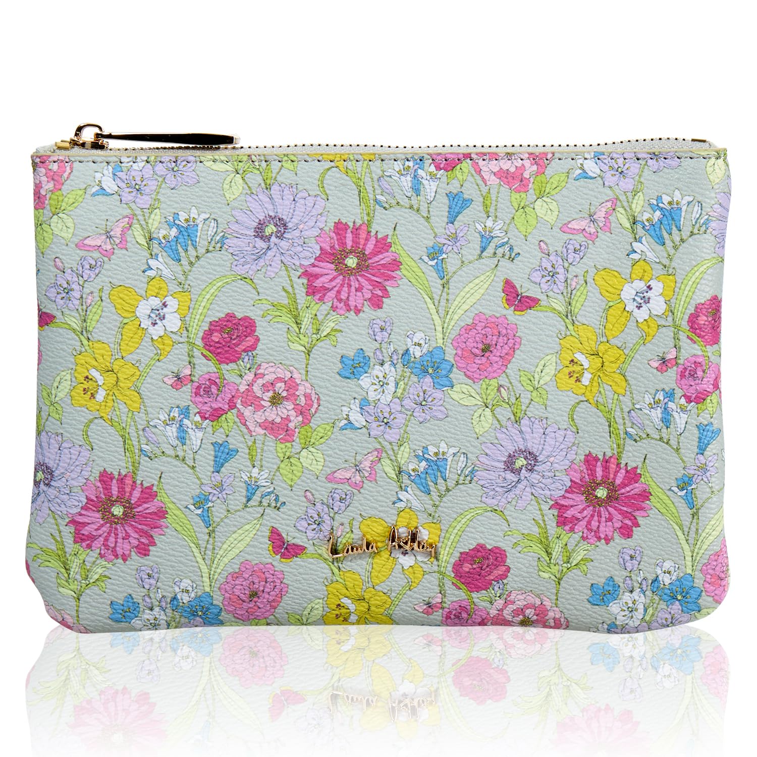 

Косметичка Laura Ashley Gilly, милый и стильный аксессуар для женщин, с цветочным и ботаническим дизайном, в элегантном светло-сером цвете.