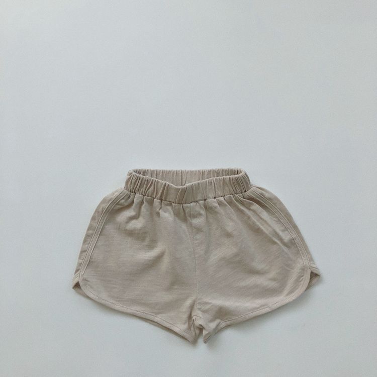Retro Japanese Korean Style Loose Solid Unisex Kids Summer Shorts