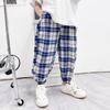 Tonlion Boys' Plaid Casual Pants