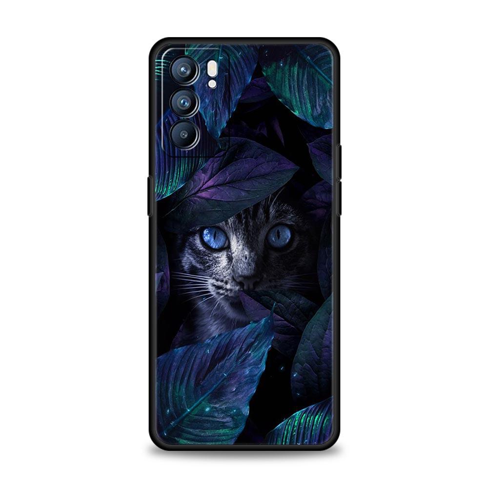 Custodia Carina per Telefono Gatto Rilevatore Per Oppo Reno8 Reno7 Reno6 Pro A54 5G Find X6 X5 A53 A52 A9 A15 A95 A17 A16 A76 A74 A57 A31 Copertura