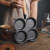 3/4 Hole Egg Frying Pan Cast Iron Pancake Pan Household Omelet Pan  Breakfast