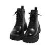 Leather CM platform mesh Martin boots women's new British style single boots autumn and winter short boots popular snow boots
