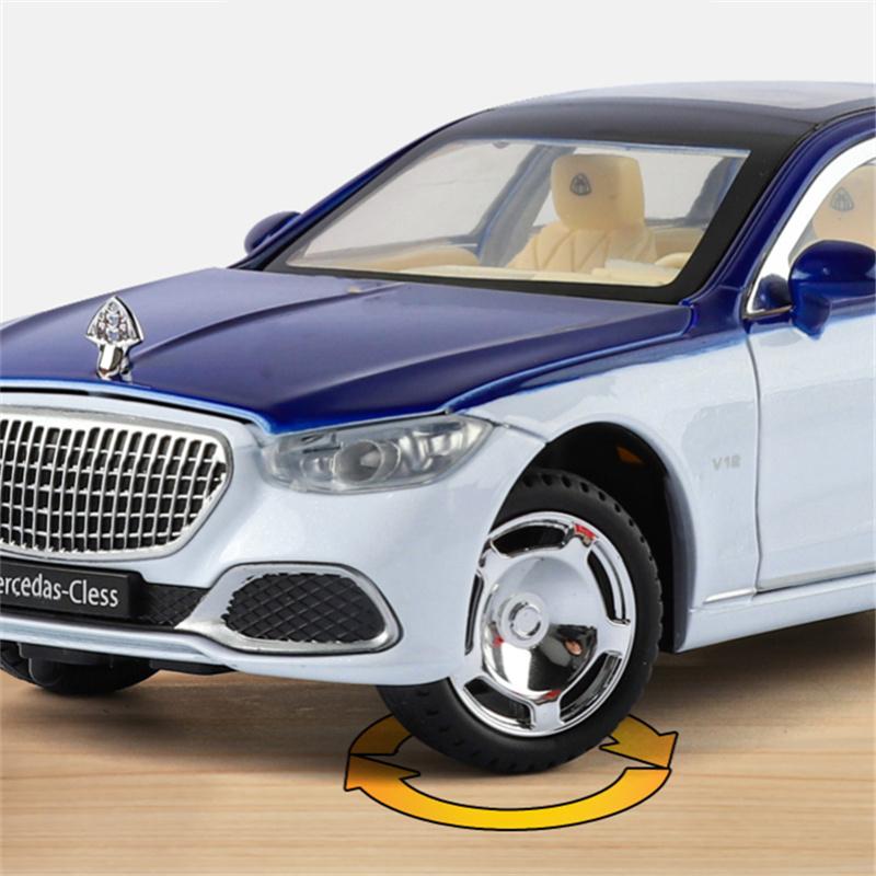 Key Control 1/24 Maybachs S680 Alloy Luxy Car Model Diecasts Metal Vehicles Car Model Simulation Sound Light Childrens Toys Gift