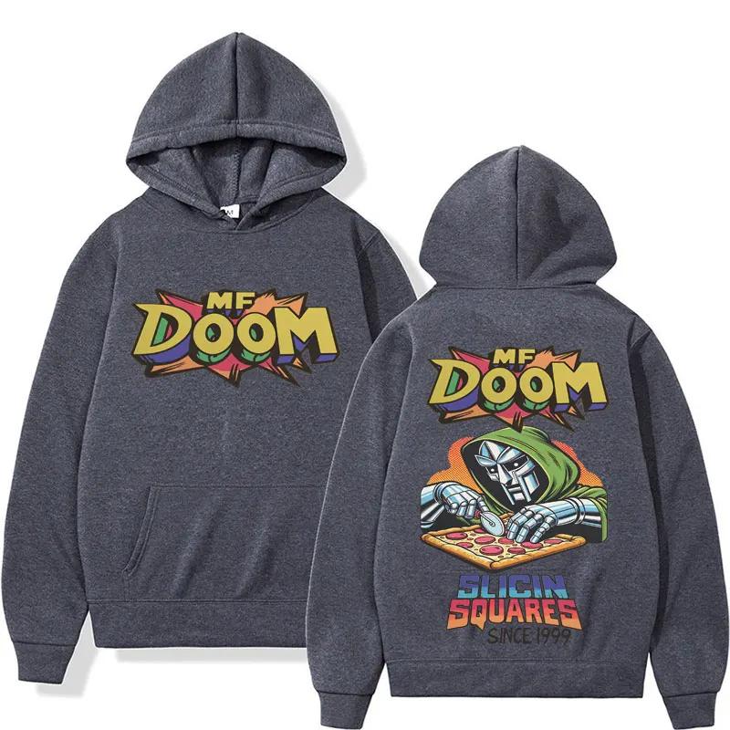 Rapper MF DOOM Men's Hoodie, Retro Cartoon Hip Hoodie, Unisex Fashion Casual Sweatshirt, Harajuku Street Style