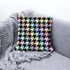 Chic Houndstooth Pattern Style Cushion Cover Premium Comfort Reversible Pillow Cove In One Design For Any Room & Car Interior