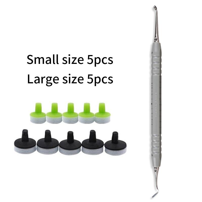 Dental Resin Filling Kit Molding Tools Light Cure Resin Filling Spatula Mixing Handle And Foam Pads Kit Teeth Whitening Tool