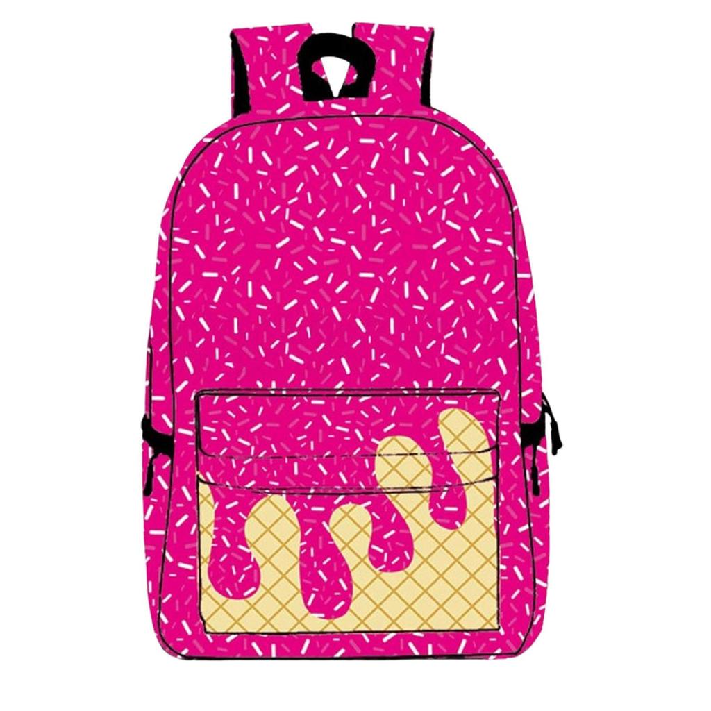 Ice Cream Backpack, Cute Large Capacity Shoulder Backpack, Ice Cream Backpack Boys Ice Cream Drip Backpack