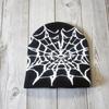 Cross-Border Spider Web Knit Beanie - Versatile, Cold-Proof, Warm, Individualistic Hip-Hop Brimless Hat
